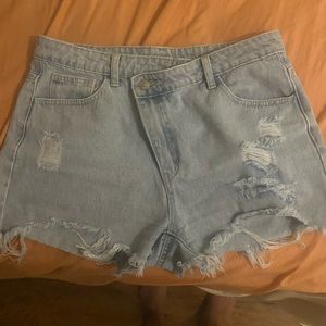 High Rise Jean Shorts